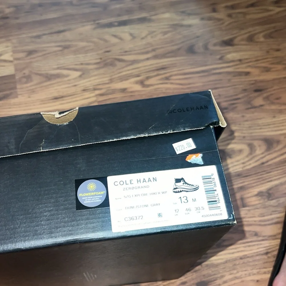 Cole Haan Men's Olive Green and Beige Hiking Boots
